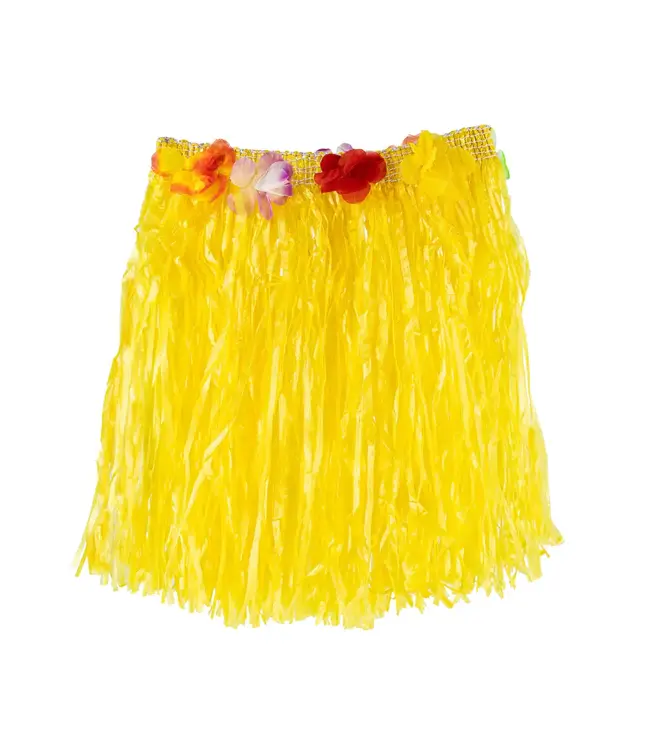 Hawaiirok geel met bloemen