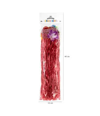 PartyPal Hawaiirok rood met bloemen