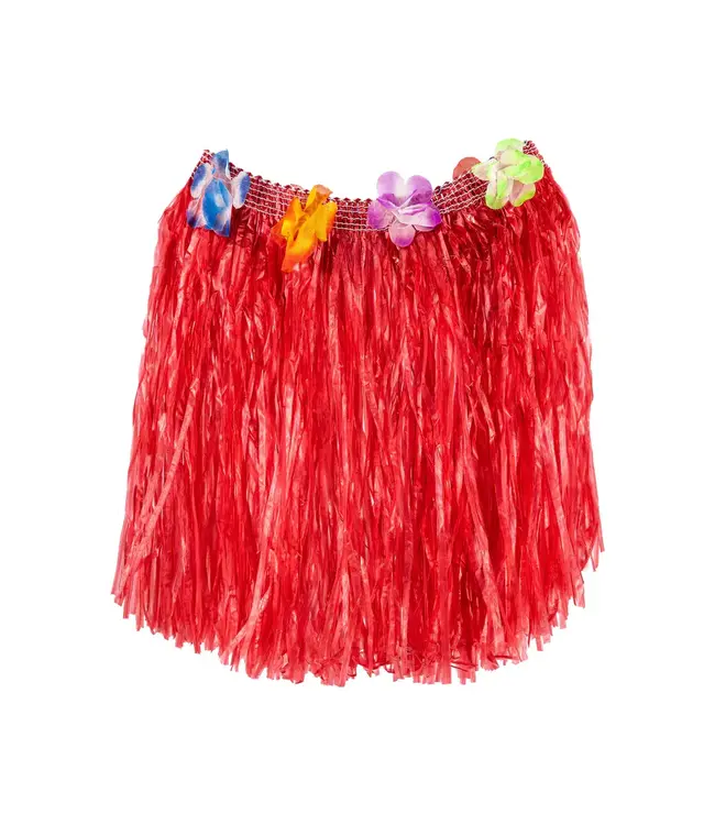 Hawaiirok rood met bloemen