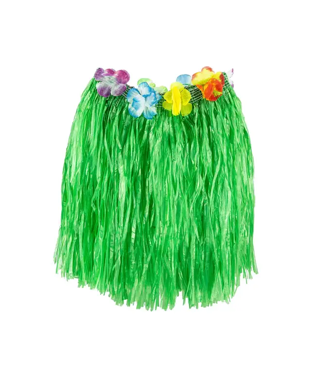 Hawaiirok groen met bloemen