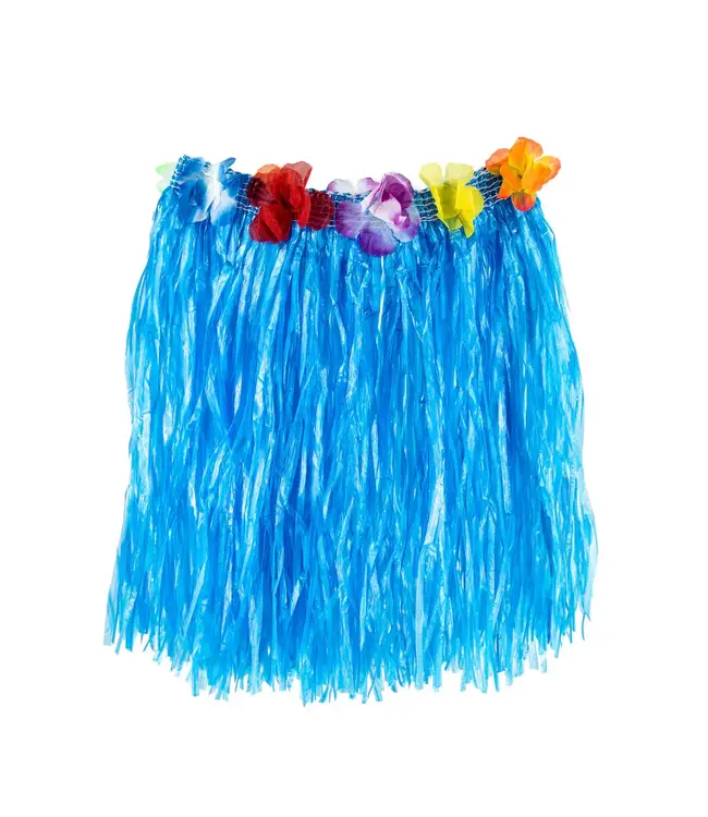 Hawaiirok blauw met bloemen