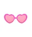 Hartjesbril roze