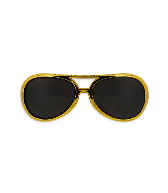 Gouden zonnebril met bakkebaarden