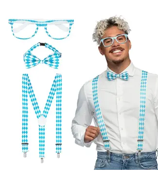 Accessoireset Oktoberfest | Bretels, bril & strik