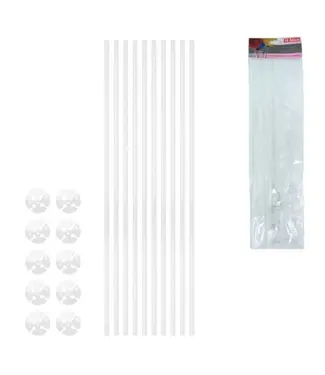 Amscan Ballonnenstokjes transparant | 40 cm  10 stuks