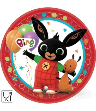 Amscan Bordjes Bing karton | 23 cm | 8 stuks