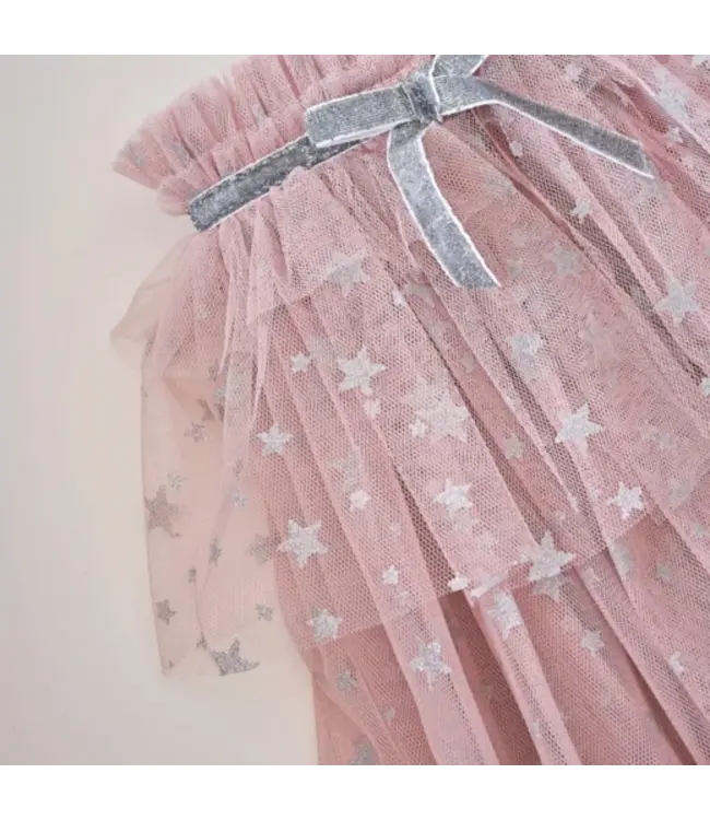 Blush & Silver Star Cape tule roze | 4 tot 6 jaar