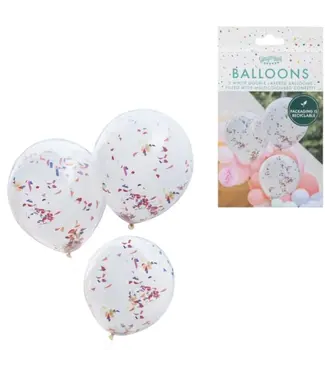 Ginger Ray Confetti reuzeballonnen | 45 cm | 3 stuks