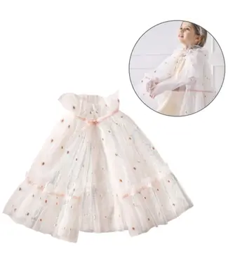 Ginger Ray Cape Daisy tule wit | One size