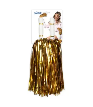 Pompoms metallic goud | 2 stuks