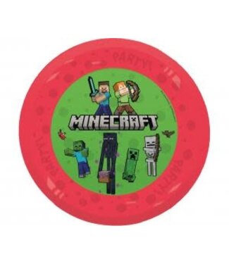 Herbruikbare bordjes minecraft | 21 cm | 4 stuks