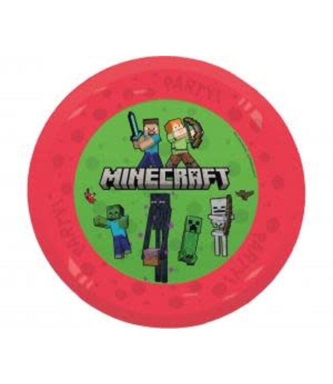 Herbruikbare bordjes minecraft | 21 cm | 4 stuks