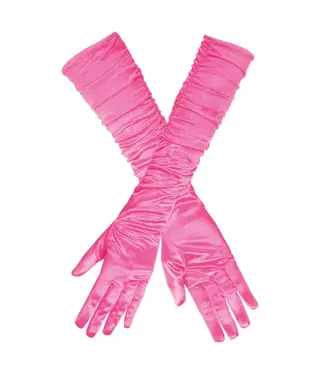 Handschoenen Roze | tot elleboog | 60 cm