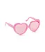 Zonnebril hartjes roze