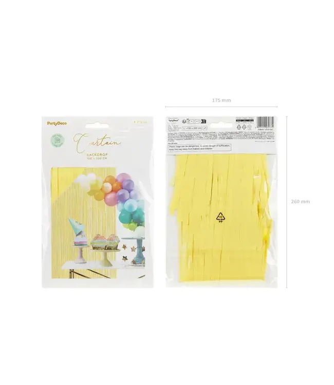 Backdropgordijn lichtgeel | 100x200cm