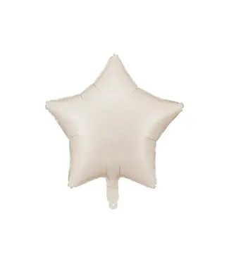 PartyDeco Folieballon ster | Beige | 48 cm