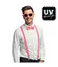 Accessoireset NEON roze | Bretels, bril & strikje