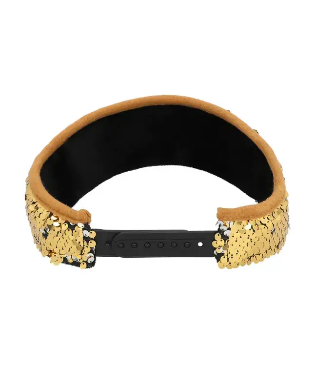 Zonneklep goud pailletten