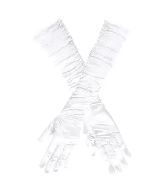 Handschoenen Wit | tot elleboog | 60 cm