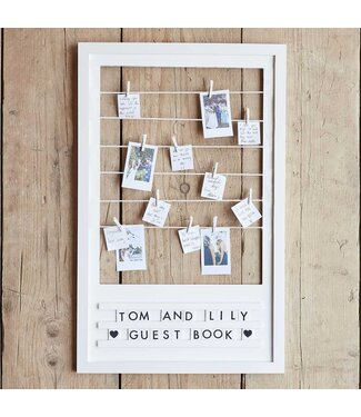 Ginger Ray LOVEMBER Gastenboek - Kaarten/fotoframe met eigen namen