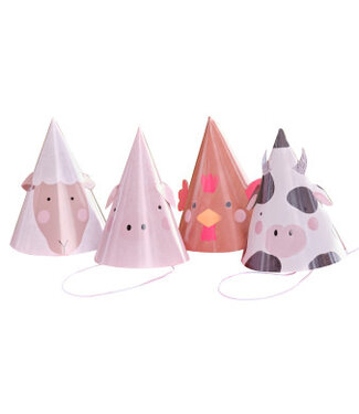 Ginger Ray OUTLET Boerderij party hoedjes | 8 stuks