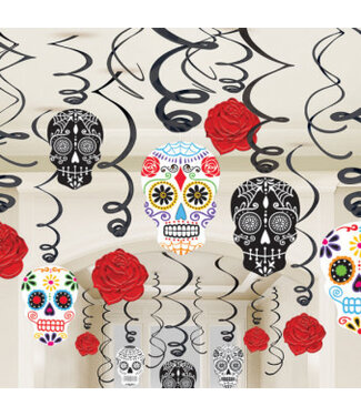 Amscan OUTLET Dia de los Muertos Hangdecoratie | 30 stuks