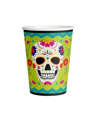 Amscan OUTLET Bekers Dia de los Muertos | 8 stuks