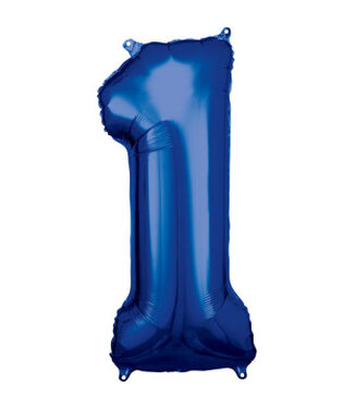 Riethmüller Cijferballon 1 Blauw | 86 cm