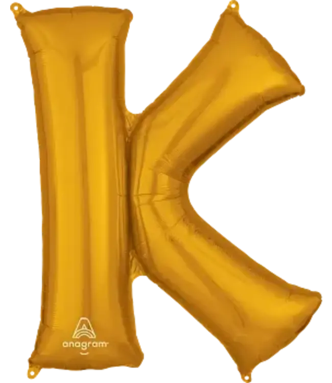 Letterballon K Goud | 86 cm