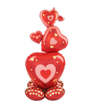 Amscan Reuzeballon hartjes staand XXL | 139 cm