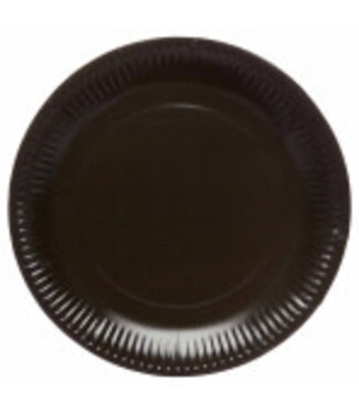Amscan Bordjes zwart | 8 stuks | 23 cm