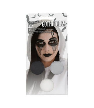 Amscan Schminkset Silver/Black/White
