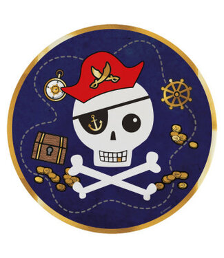 Amscan Bordjes Piraten | 8 stuks | 23 cm