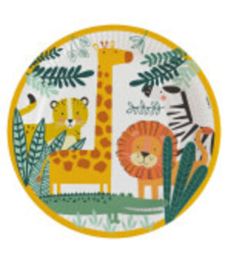 Amscan Bordjes Tijger, giraf, leeuw | 8 stuks | 23 cm