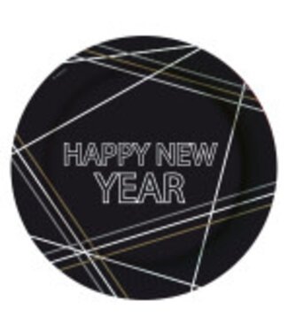 Amscan Bordjes Happy New Year | 8 stuks