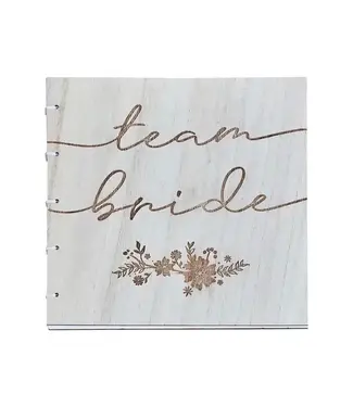 Ginger Ray Gastenboek Team Bride | Hout | 32 pagina's