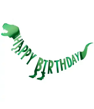 Ginger Ray Happy Birthday bunting dinosaurus | 2 meter
