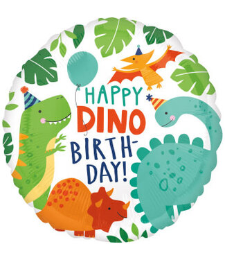 Anagram Folieballon Happy Dino Birthday | 43 cm