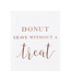Uitdeelzakjes | Donut leave without a treat | 20 stuks
