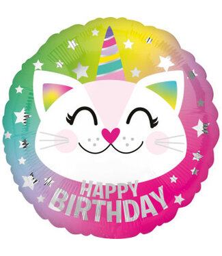 Anagram Folieballon poes Happy Birthday | 43 cm