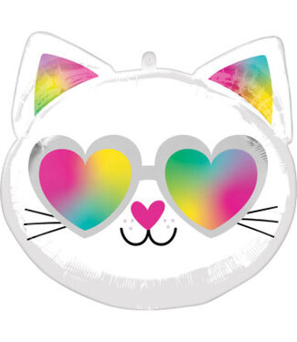 Anagram Folieballon poes rainbow | 43 cm
