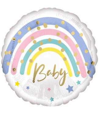 Anagram Folieballon Baby rainbow | 43 cm