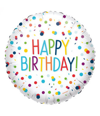 Anagram Folieballon Happy birthday confetti | 43 cm