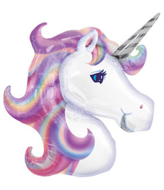 Anagram Folieballon Unicorn paars | 83 cm