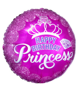 Anagram Folieballon Happy birthday Princess | 43 cm