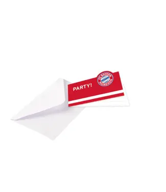 Amscan Uitnodigingskaarten FC Bayern Munchen | 8 stuks