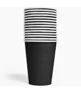 Amscan Bekers zwart  | 8 stuks | 237 ml