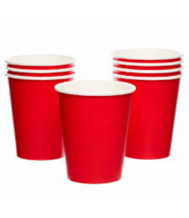 Bekers rood | 8 stuks | 227 ml