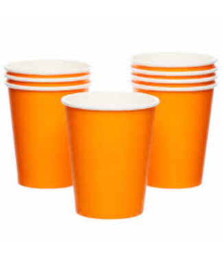 Amscan Bekers oranje | 8 stuks | 227 ml