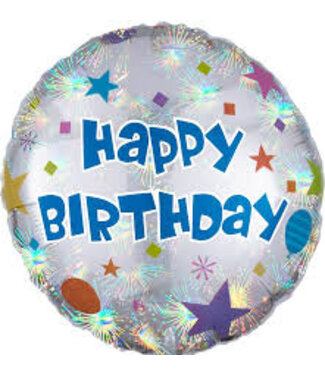 Anagram Folieballon Happy Birthday Fireworks | 43 cm